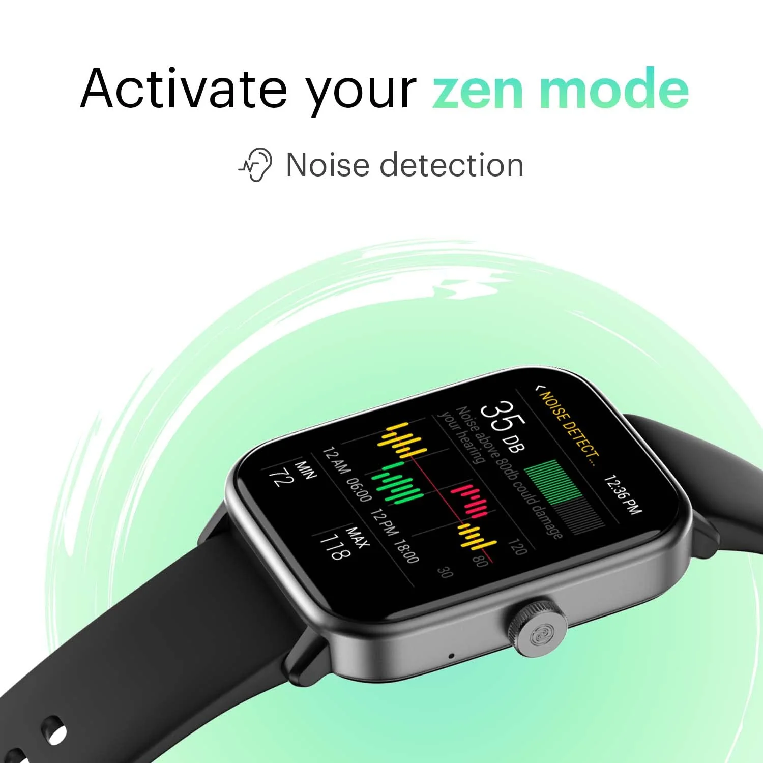 Noise ColorFit Pro 4 Max 1.8" Biggest Display, Bluetooth Calling Smart Watch, Built.in Alexa, 100 Sports Modes, Detection, Health & Productivity Suite (Jet Black) - Image 6
