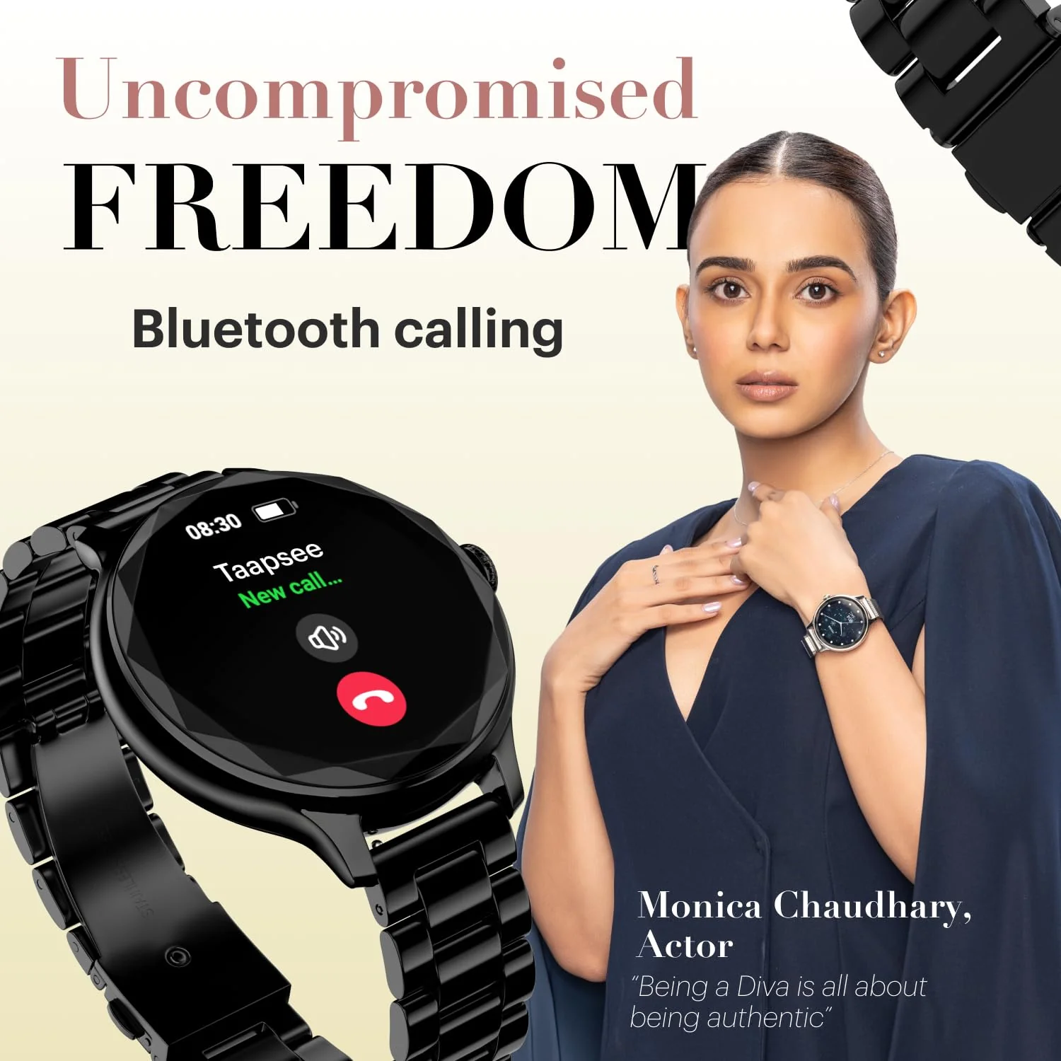 Noise Diva Smartwatch for Women with Diamond Cut Dial, Glossy Metallic Finish, AMOLED Display, New Metal Straps, 100+ Watch Faces, Female Cycle Tracker Smart Watch for Women - Image 7