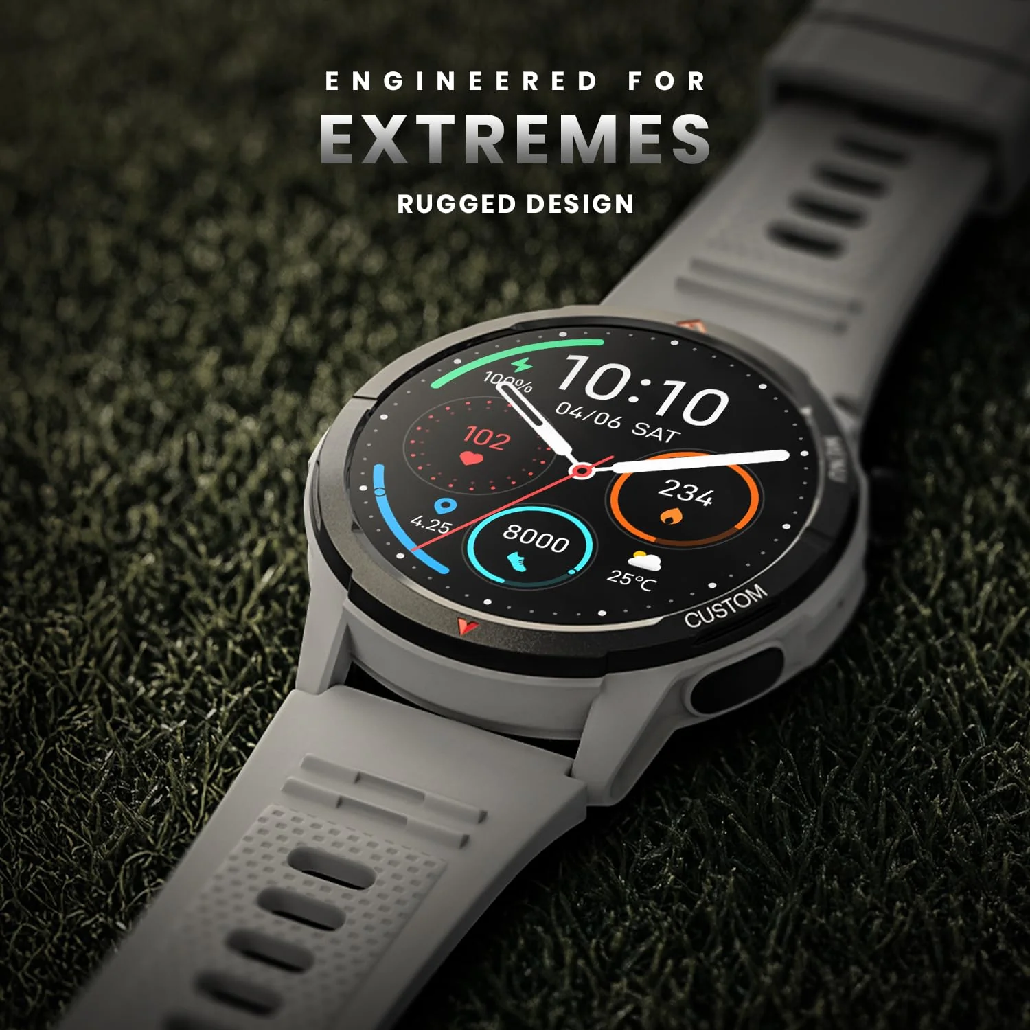 Noise Endeavour 2 Rugged Smart Watch – 1.46″ AMOLED Display, Built-in GPS, ABC Sensors, Up to 7-Day Battery, 5ATM Water Resistance, AI, Strava Integration, for iOS & Android (Jet Black) - Image 2