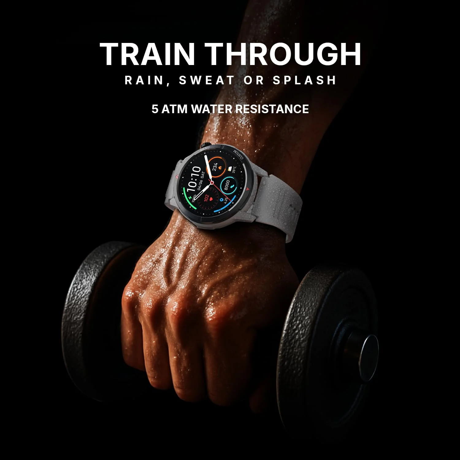 Noise Endeavour 2 Rugged Smart Watch – 1.46″ AMOLED Display, Built-in GPS, ABC Sensors, Up to 7-Day Battery, 5ATM Water Resistance, AI, Strava Integration, for iOS & Android (Jet Black) - Image 7