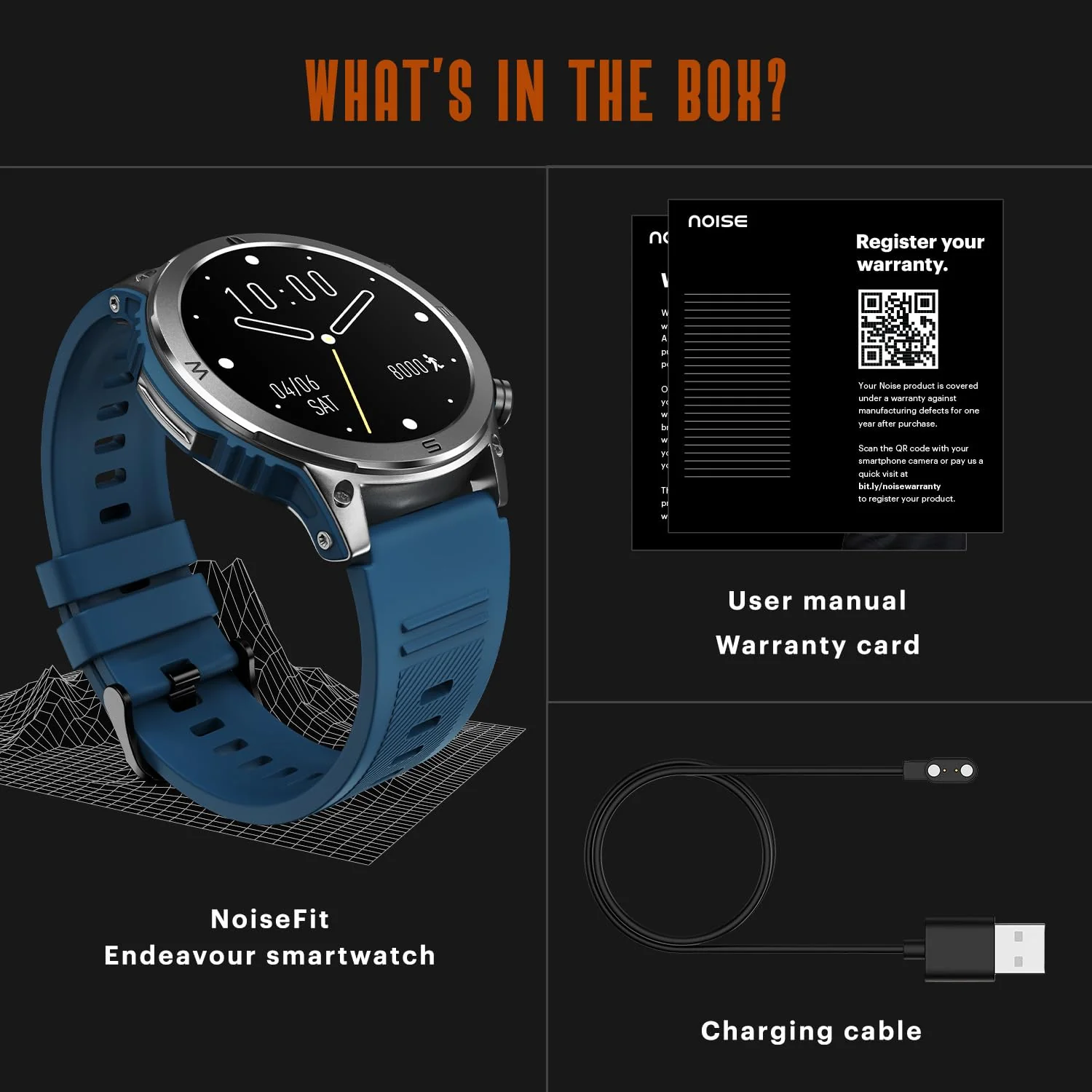 Noise Endeavour Rugged Design 1.46" AMOLED Display Smart Watch, BT Calling, SoS Feature, Rapid Health & 100+ Sports Modes- (Black) - Image 5