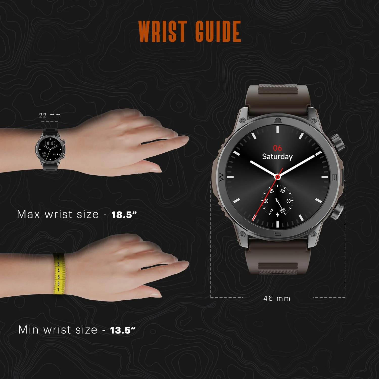 Noise Endeavour Rugged Design 1.46" AMOLED Display Smart Watch, BT Calling, SoS Feature, Rapid Health & 100+ Sports Modes- (Black) - Image 6