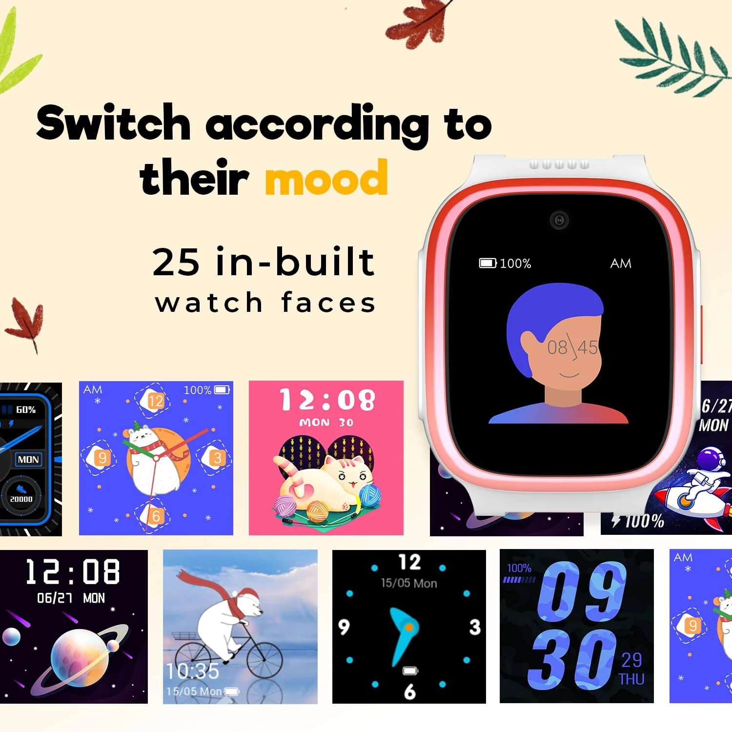 Noise Explorer Kids Smart Watch with GPS Tracking, 2-Way Video & Voice Calling, Safe Zone Alert, School Mode, SOS, Habit Formation, App for Parents (Phantom Blue) - Image 5