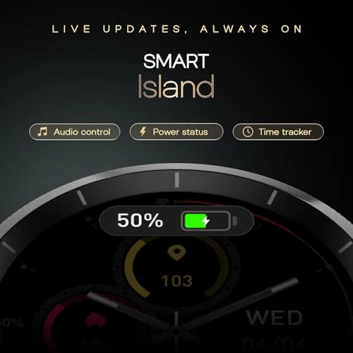 Noise Halo 2 MOD Smart Watch with Swappable Bezel Editions (Classic, Statement), 1.46" AMOLED, Smart Island, BT Calling, Metallic Build, Health Suite, Upto 7 Days Battery (Elite Black) - Image 7