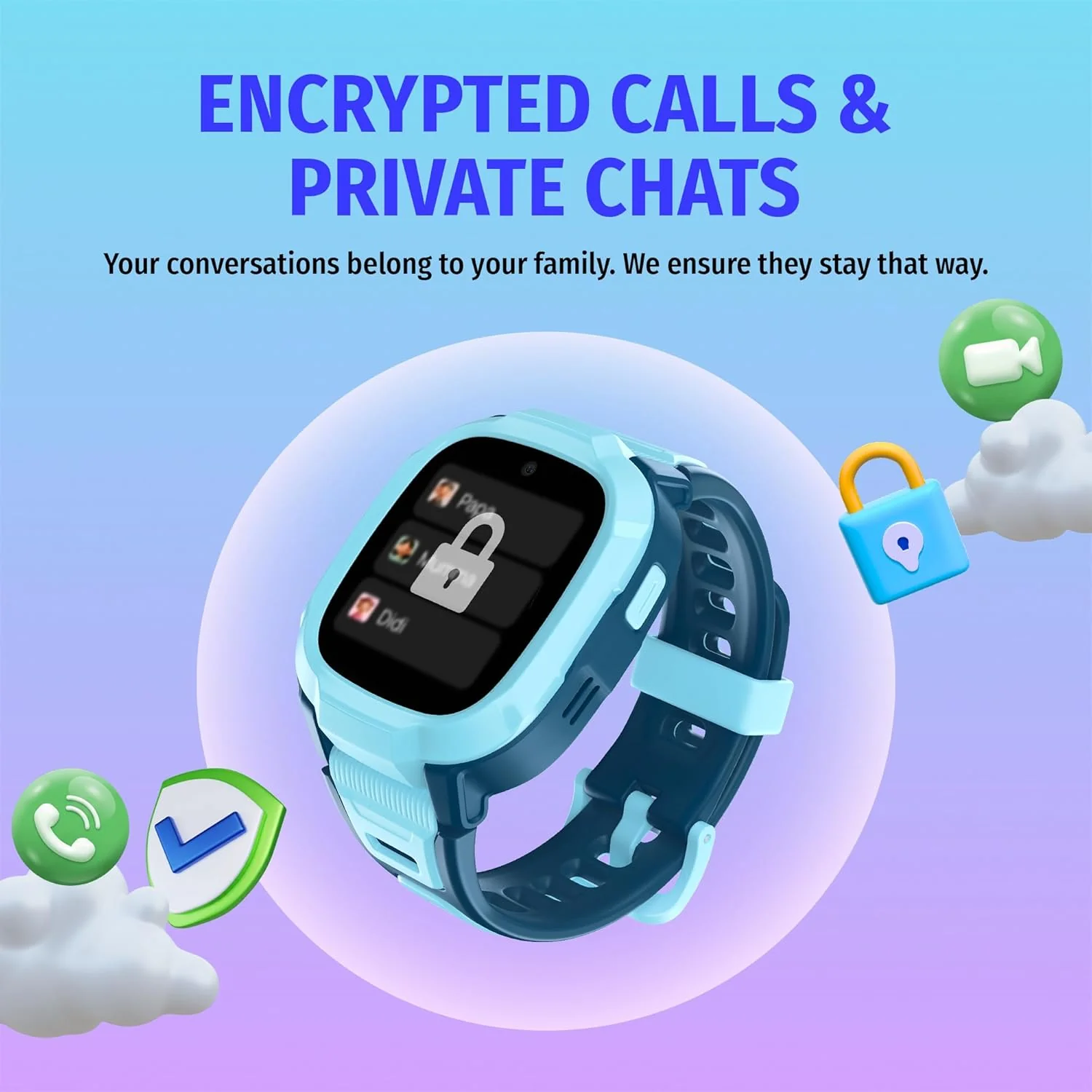 Noise Junior Explorer 2 Smart Watch for Kids with 4G SIM Compatible, 2-Way Video & Voice Calling, Geofencing, Real Time Location Monitoring via Google Maps, IP68, SOS Emergency Alerts (Frost Pop) - Image 8