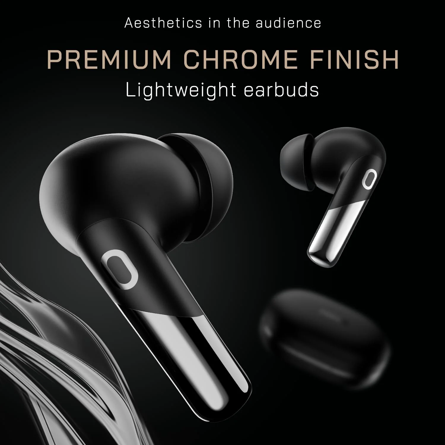 Noise Newly Launched Buds Xero Truly Wireless in-Ear Earbuds with Adaptive Hybrid ANC (Upto 50dB), in-Ear Detection, Sound+ Algorithm, 12.4MM Driver, 50H Playtime, BT v5.3(Chrome Black) - Image 3