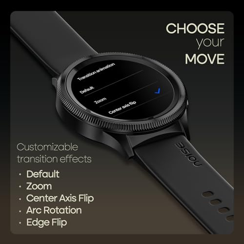 Noise Newly Launched Halo 2 Smart Watch 1st Ever Functional Rotating Dial (Axe-Cut Bezel), 1.43" AMOLED, Stainless Steel Build, Custom Transition Effects, BT Calling, Health Suite (Jet Black) - Image 5