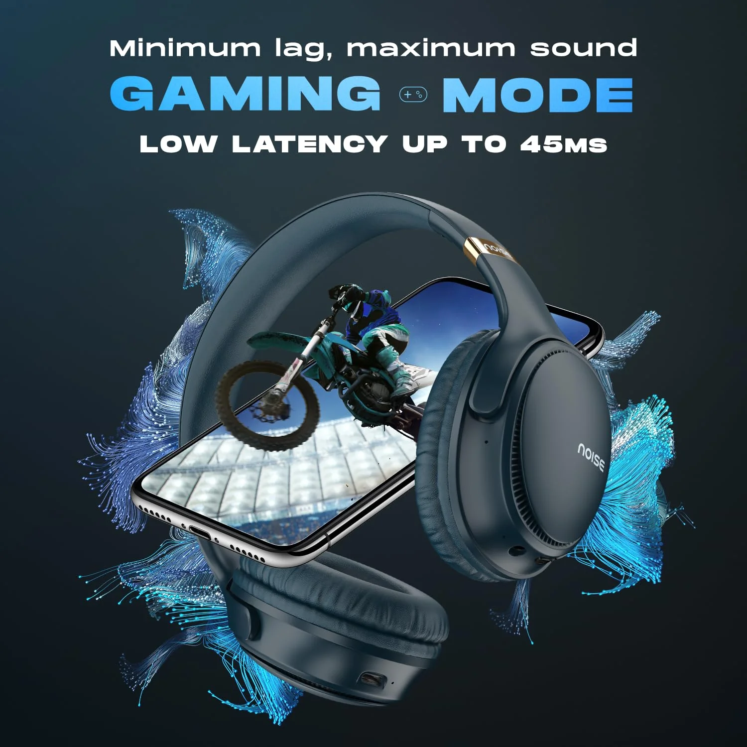 Noise Newly Launched Three Wireless On-Ear Headphones with 70H Playtime, 40mm Driver, Low Latency(up to 45ms),Dual Pairing, BT v5.3 - Image 6