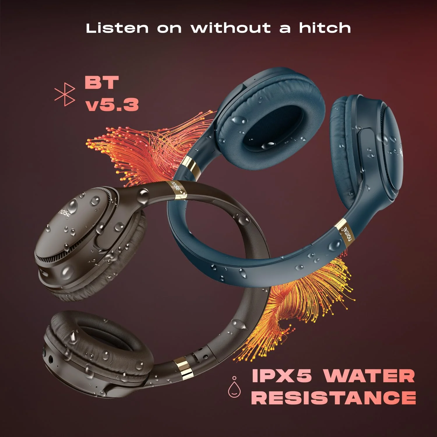 Noise Newly Launched Three Wireless On-Ear Headphones with 70H Playtime, 40mm Driver, Low Latency(up to 45ms),Dual Pairing, BT v5.3 - Image 8