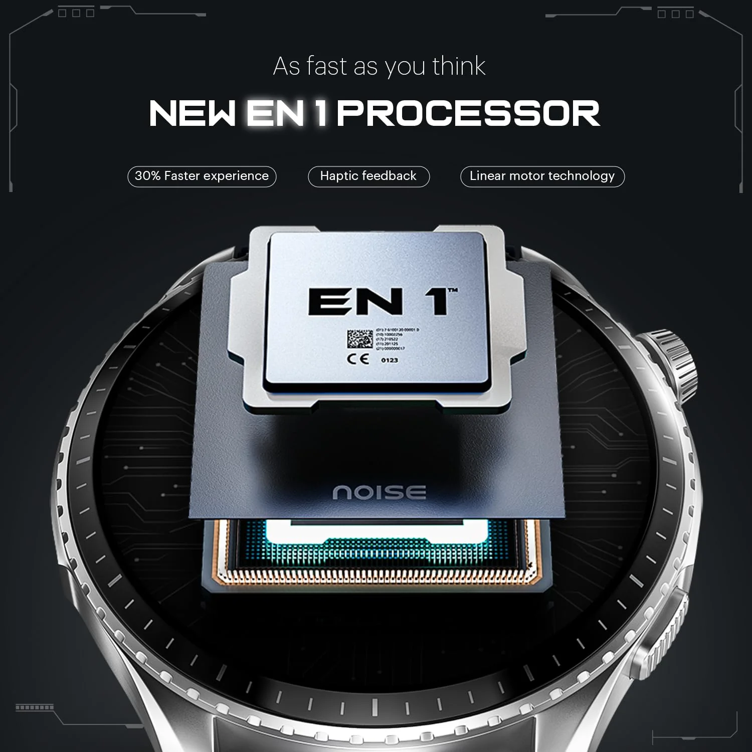 Noise Origin Smart Watch Smoothest UI Experience (New Nebula UI) & EN 1 Processor, 1.46" ApexVision AMOLED Display, Stainless Steel, Contour-Cut Design, Fitness Age, Fast Charging - Image 3