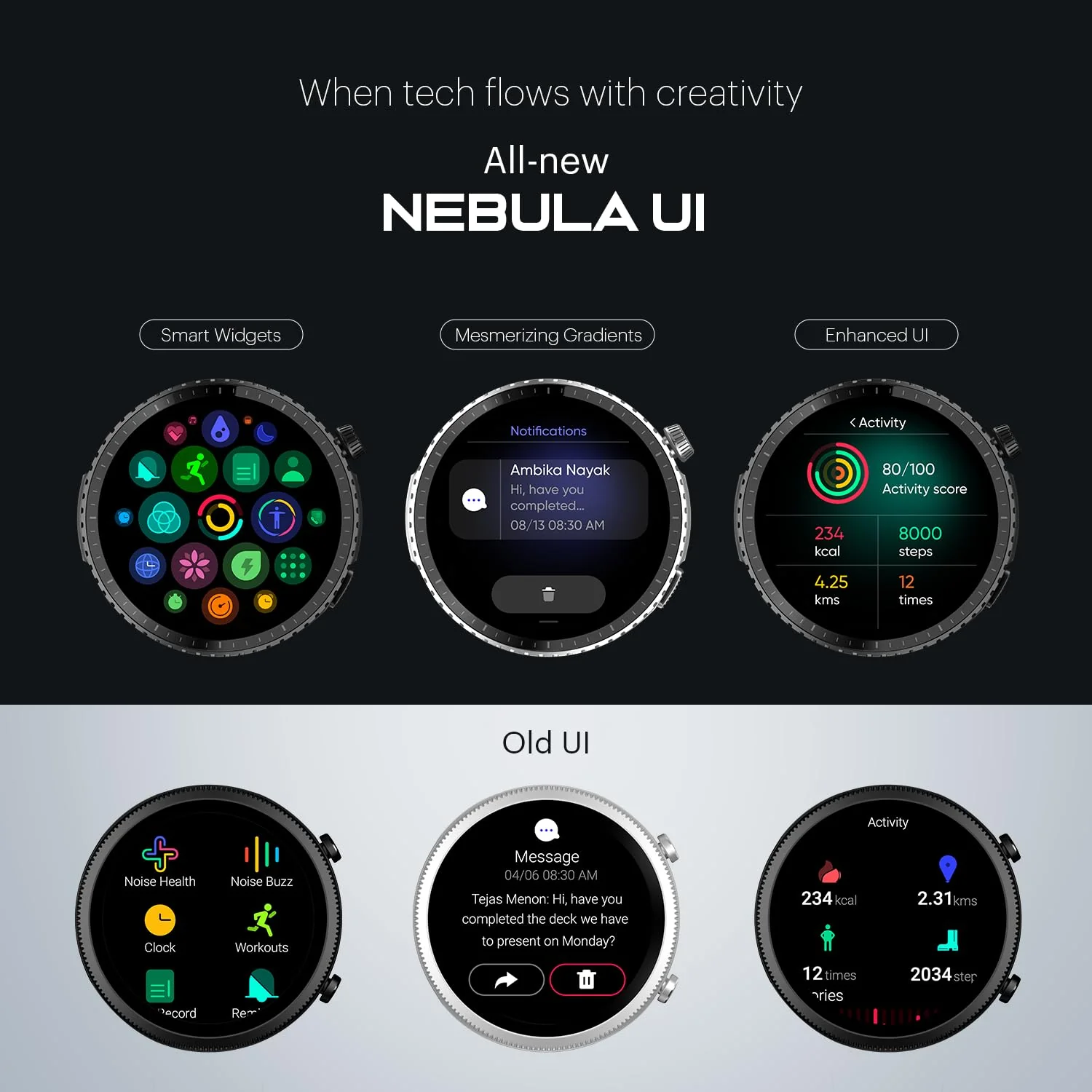 Noise Origin Smart Watch Smoothest UI Experience (New Nebula UI) & EN 1 Processor, 1.46" ApexVision AMOLED Display, Stainless Steel, Contour-Cut Design, Fitness Age, Fast Charging - Image 5