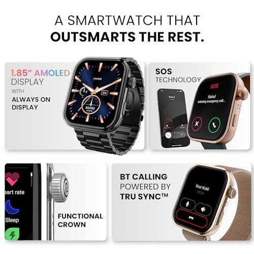Noise Pro 5 Smart Watch with 1.85" AMOLED Display, BT Calling, New DIY Watch Faces, Ultra Personalization with Smart Dock, Productivity Suite, 100 Sports Modes and More - Image 4