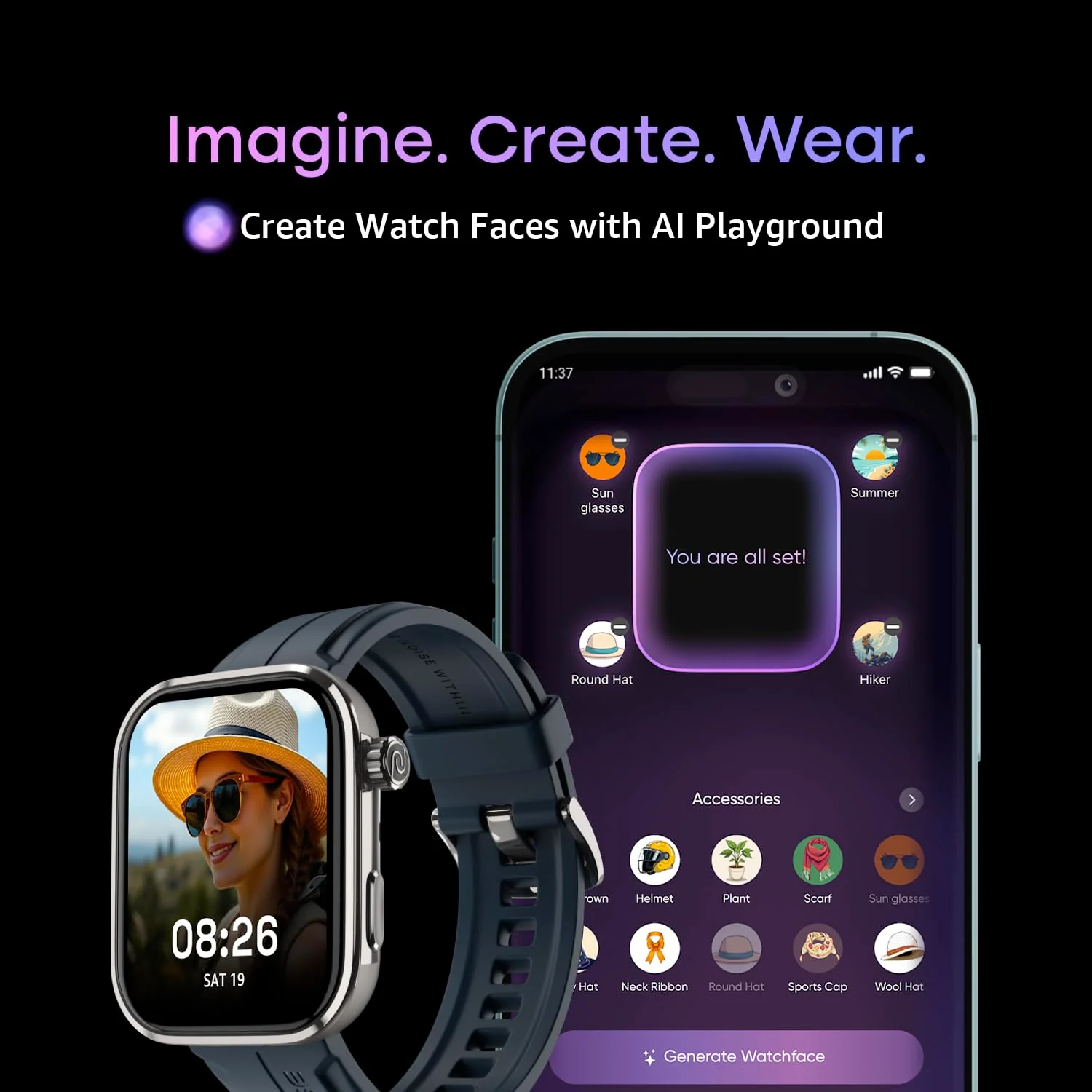 Noise Pro 6 Max Smart Watch:Intelligent AI, Endless AI Watch Faces, AI Companion, 1.96” AMOLED, Stainless Steel Build, Built-in GPS, 5 ATM, EN2 Processor, for iOS & Android(Brown Titanium) - Image 4
