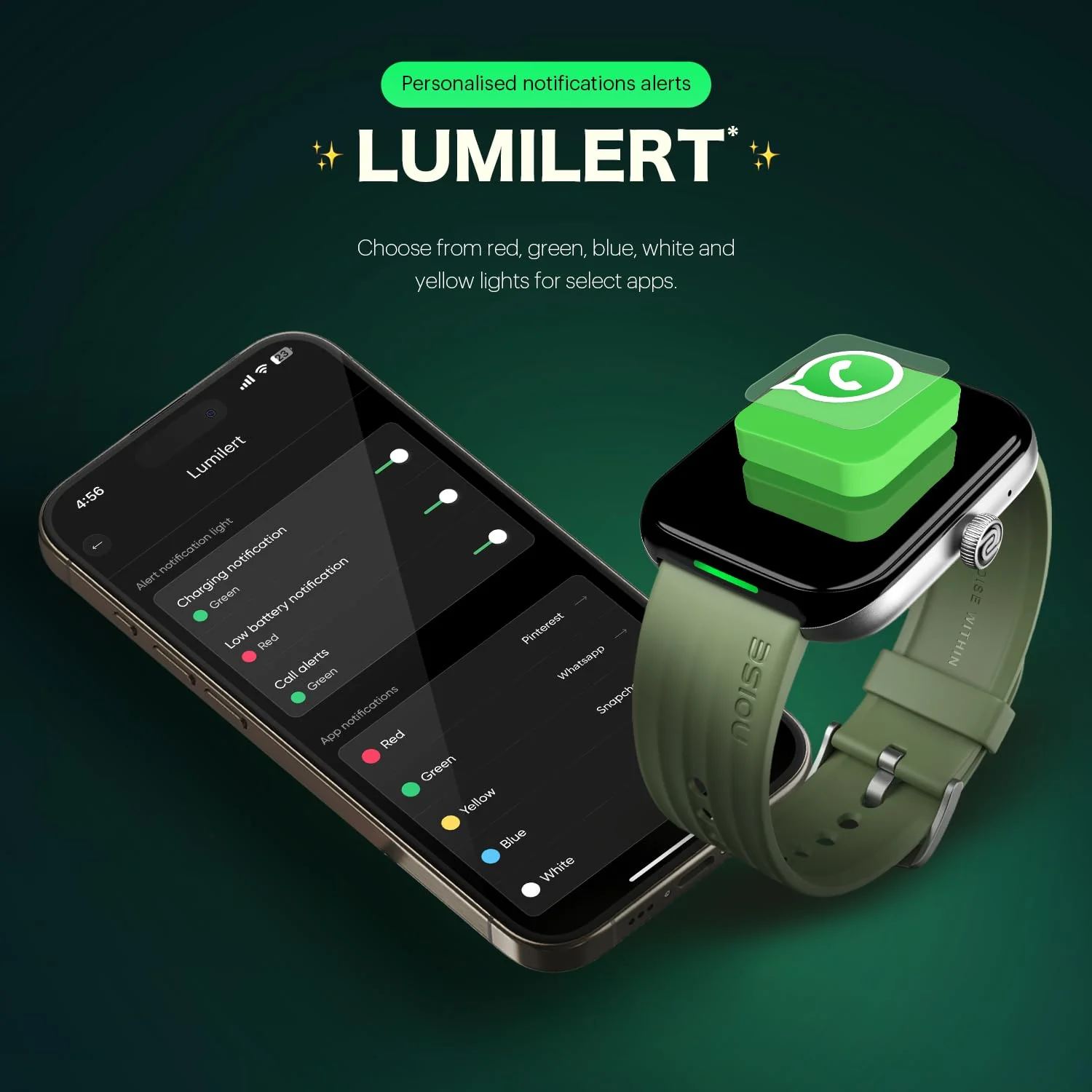 Noise Ultra 3 Luminary with India's 1st Ever Personalised Notification Alerts (Lumilert), 1.96" AMOLED Display, Premium Metallic Dial, Send Upto 5 Emojis (Lumiping), Health Suite (Vintage Brown) - Image 2