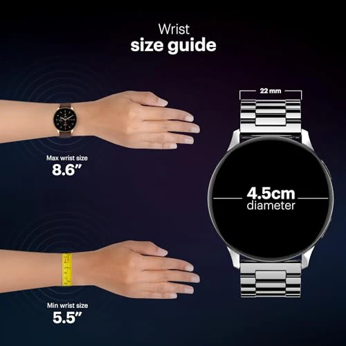 Noise Vortex Plus 1.46” AMOLED Display, AoD BT Calling, Sleek Metal Finish, 7 Days Battery Life, All New OS and with 100+ Watch Faces & Health Suite (Metal Black) - Image 11