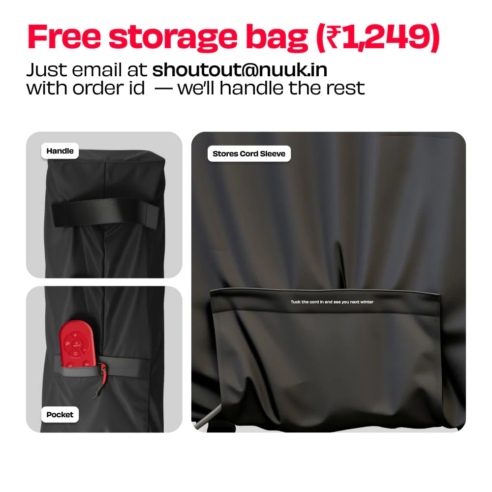 NUUK HÖT BLOX Smart OFR | Free Storage Bag | Remote Control & Smart App | Up to 20% Energy Savings | 30% Faster Heating | 11 M-Shaped Fins | 2200W Power | 4 Heat Modes | Oil Heater For Home - Image 4
