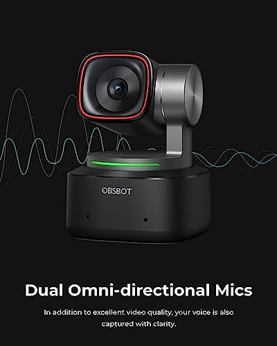 OBSBOT Tiny 2 4K Webcam with 1/1.5" Sensor, PTZ AI Tracking Multi- Mode, Auto Focus, Gesture Control, 60 FPS, Voice Control, HDR Light Correction, Webcam for PC, Streaming, Meeting, etc. - Image 9