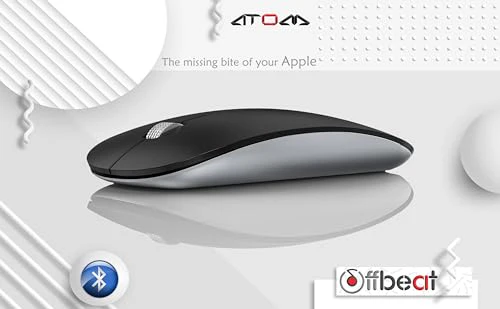 Offbeat - Atom Dual Bluetooth 5.1+5.1 & 2.4Ghz Wireless, Type-C Rechargeable Silent Click Mouse, Triple Device connectivity Windows, Mac, iOS, Android - Image 3