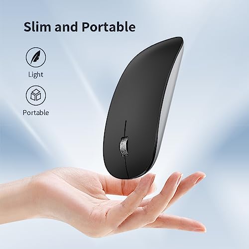 Offbeat - Atom Dual Bluetooth 5.1+5.1 & 2.4Ghz Wireless, Type-C Rechargeable Silent Click Mouse, Triple Device connectivity Windows, Mac, iOS, Android - Image 5