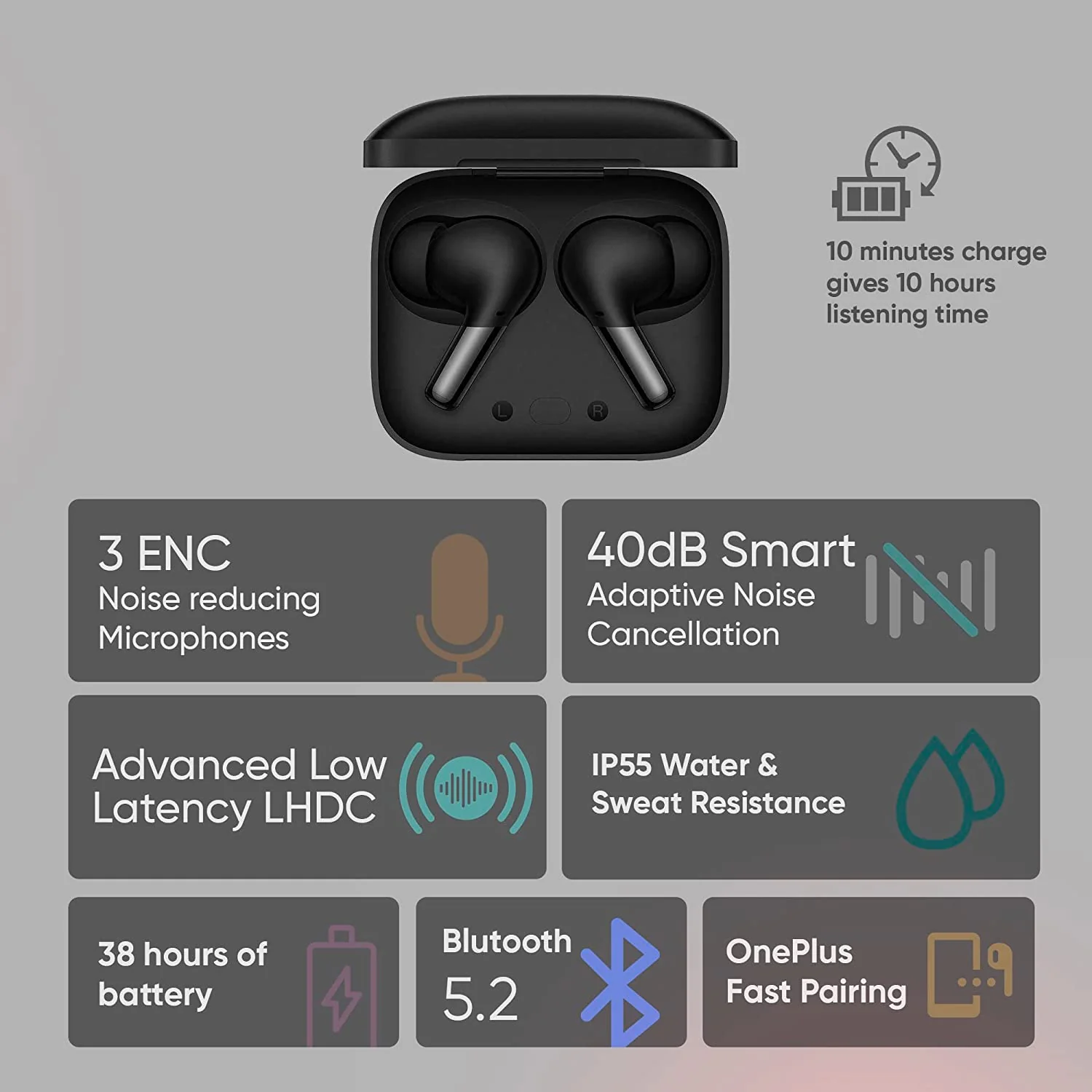 OnePlus Buds Pro (1st Gen) Bluetooth Truly Wireless in Ear Earbuds with mic, Smart Adaptive NC - Image 8