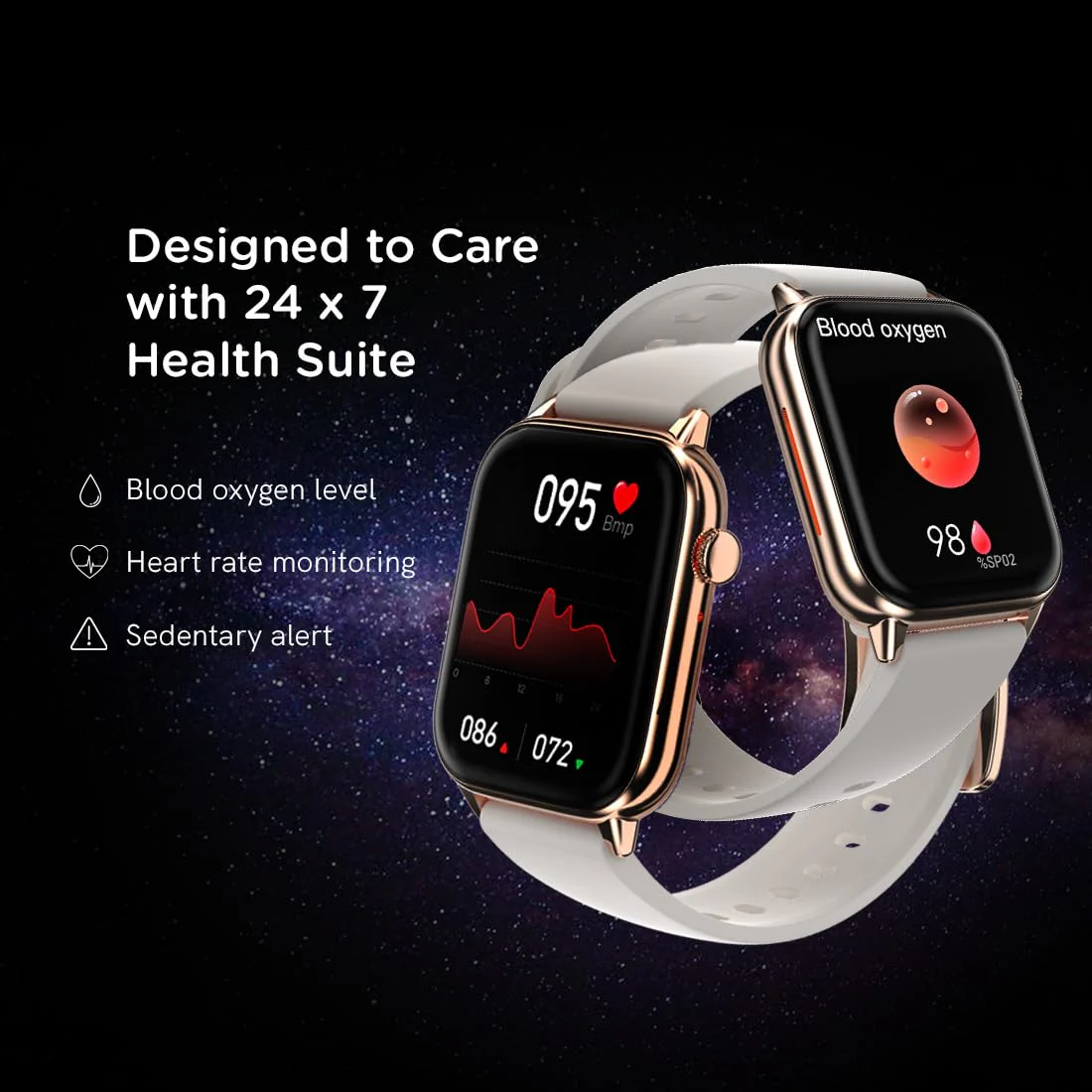 Pebble Cosmos Ultra 1.91" High Resolution Curved Display with Ultra-Thin Dial and Bluetooth Calling - Ovory Gold - Image 5