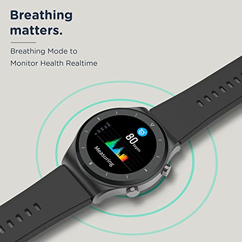Pebble Revo Smartwatch, 1.3"(3.3cm) HD Touchscreen, Bluetooth Calling, Smart Watch with Rolling UI & Dual Button Technology, Spo2, Heart Rate & Temperature Monitoring (Black), (PFB13 Charcoal Black) - Image 8