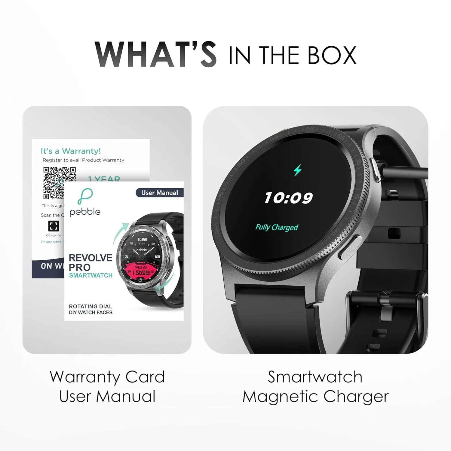 Pebble Revolve Pro 1.43" Ultra AMOLED Smartwatch | Rotating Bezel | 600 Nits Brightness | AOD | High-Accuracy Step Counter | Metal Build & Premium Strap | BT Calling | DIY Watch Faces - Grey - Image 8