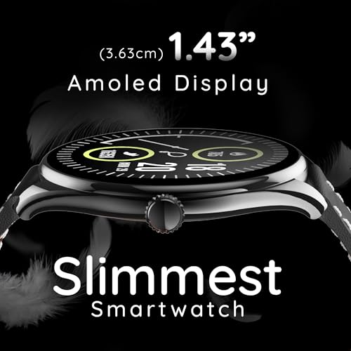 Pebble Royale Legend | 1.43" AMOLED Display | Ultra-Slim Premium Build | Always-On Display | Bluetooth Calling | Health Tracking & Smart Features (Black) - Image 4