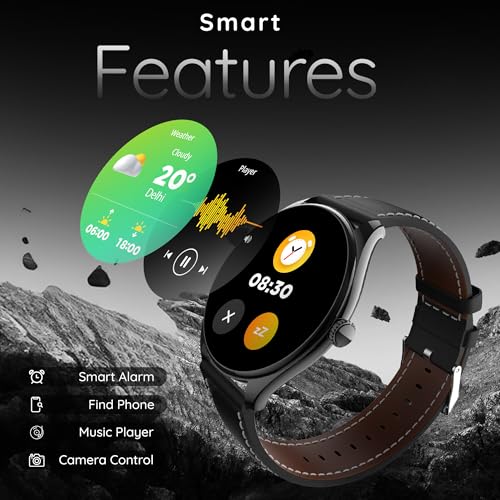 Pebble Royale Legend | 1.43" AMOLED Display | Ultra-Slim Premium Build | Always-On Display | Bluetooth Calling | Health Tracking & Smart Features (Black) - Image 7