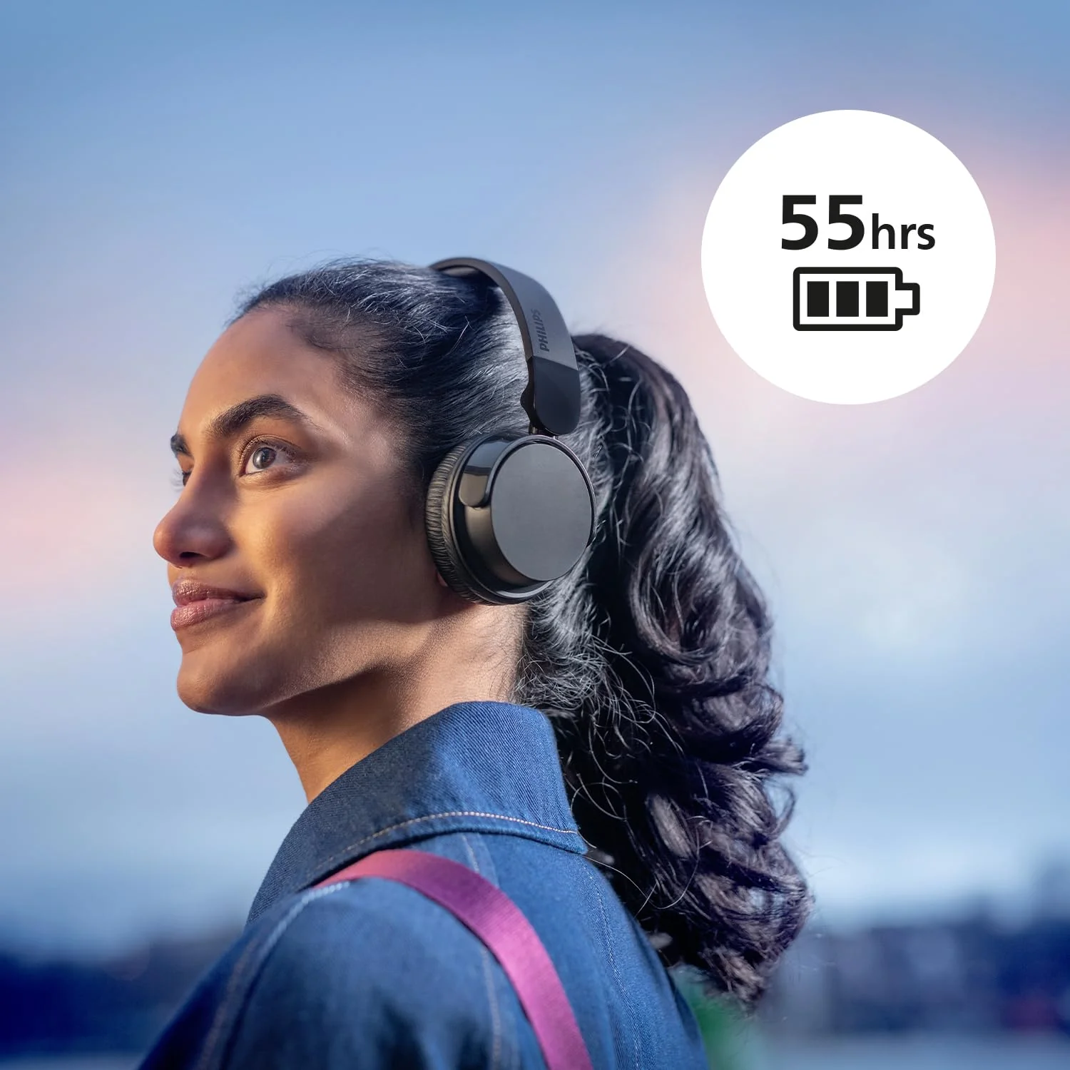 PHILIPS Audio TAH4209 Bluetooth Headphones,Lightweight and Foldable Design, 32mm Neodynamic Drivers, 55H Playtime, USB Type-C Fast Charging, Built-in Mic for Smartphone, Laptop, Tablet - Image 7