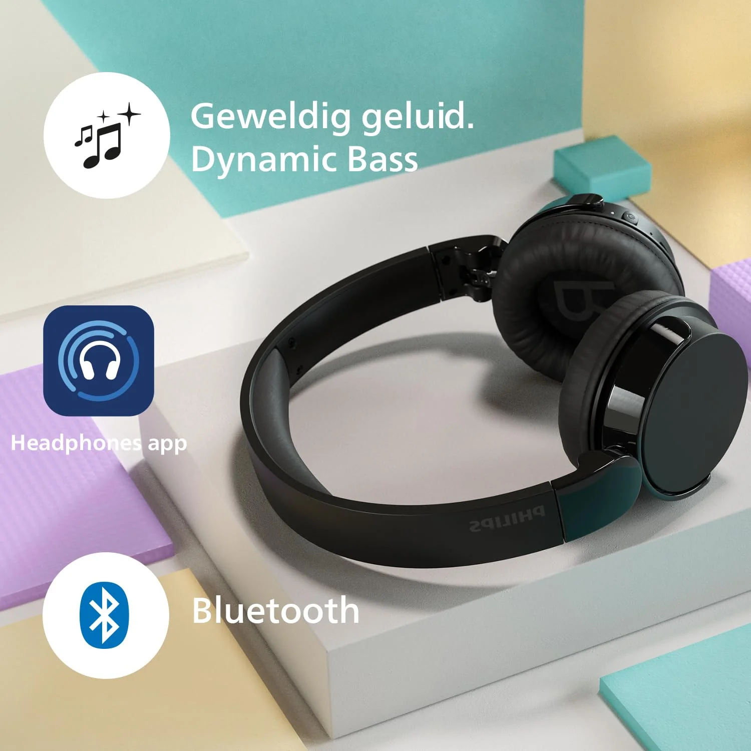 PHILIPS Audio TAH4209 Bluetooth Headphones,Lightweight and Foldable Design, 32mm Neodynamic Drivers, 55H Playtime, USB Type-C Fast Charging, Built-in Mic for Smartphone, Laptop, Tablet - Image 8