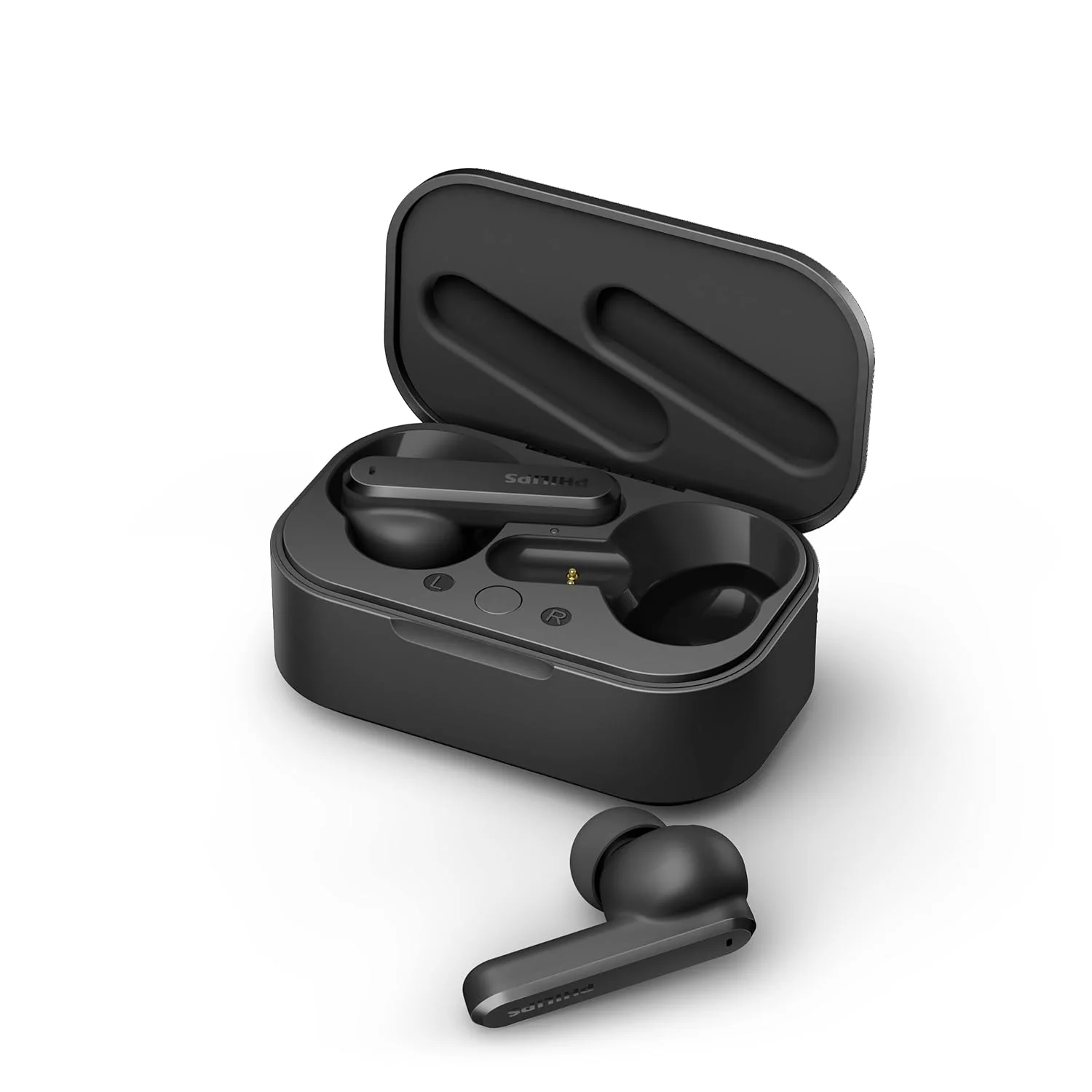 PHILIPS Audio TWS Tat4506 Bluetooth Truly Wireless in Ear Earbuds with Mic with Active Noise Cancellation, 24 Hrs Playtime (6+18), Ipx4, Touch Controls, C-Type Charging (Black) - Image 4