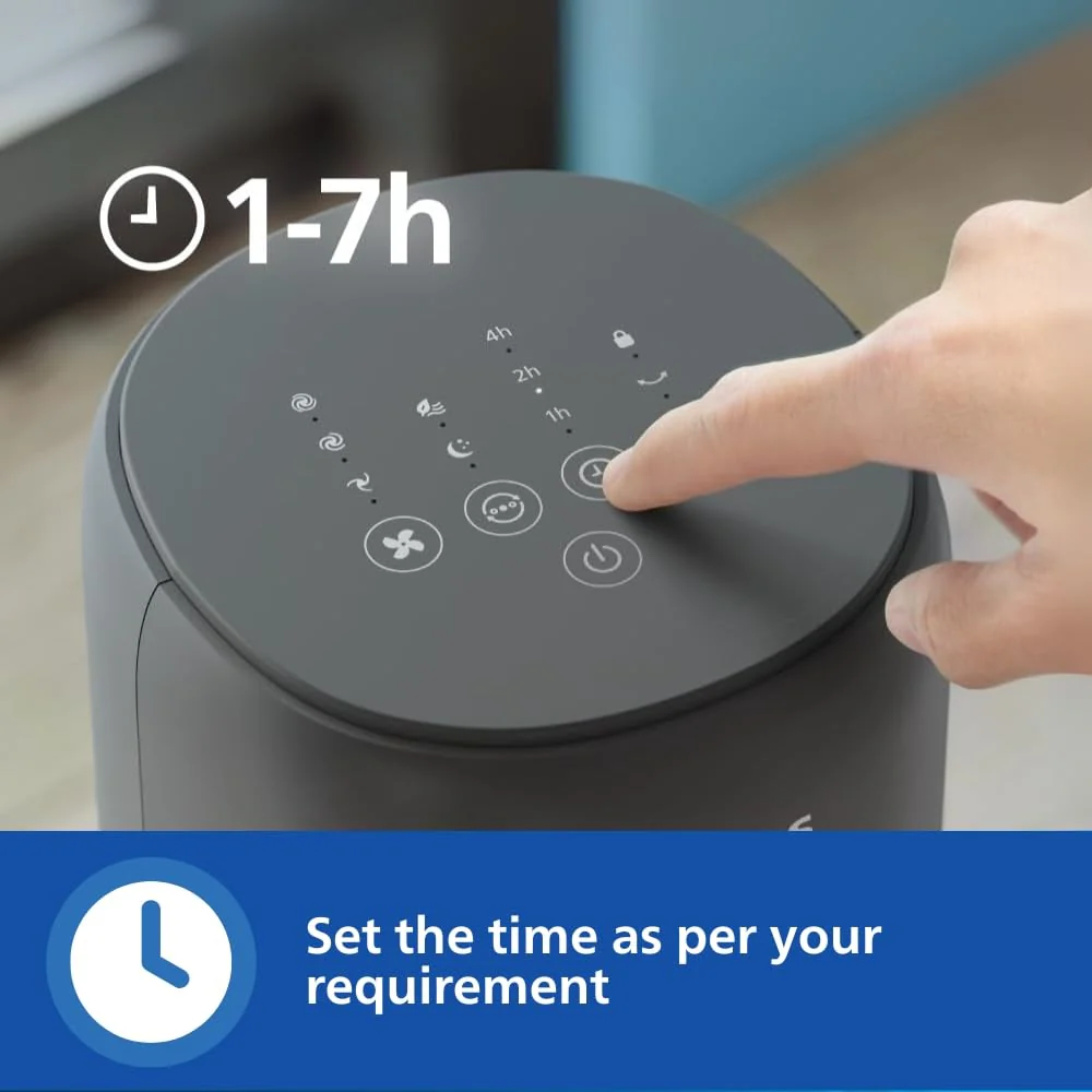 PHILIPS CX 5535/11 High Performance Bladeless Technology Tower Fan with Touchscreen Panel, Quiet Operation, Low Power Consumption and Lightweight Portable Body., Black, 400 mm (Without Remote) - Image 3