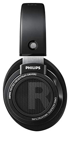 PHILIPS SHP9500 Over-Ear Headphones, HiFi Stereo, 50mm Neodymium Drivers, 101 dB, Breathable Ear Cushion, Steel Headband, Detachable 1.5m Cable, Gold-Plated 3.5mm Jack, Double Layered Cushion (Black) - Image 2