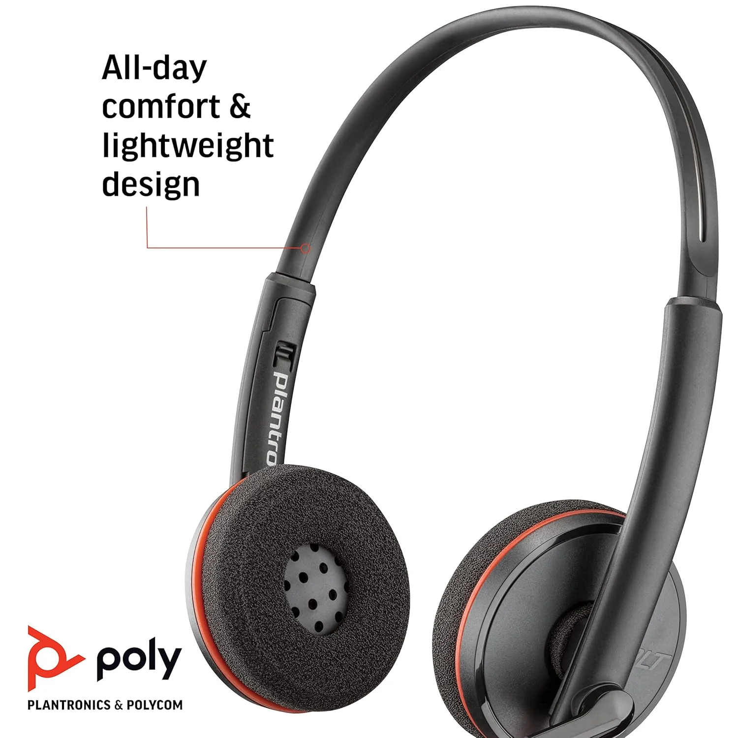 Plantronics Poly by Plantronics - Blackwire 3220 USB-C Wired Headphones On Ear Headset - Dual Ear (Stereo) with Boom Mic - Connect to PC/Mac Via USB-C. Works with Teams, Zoom and More - Image 2