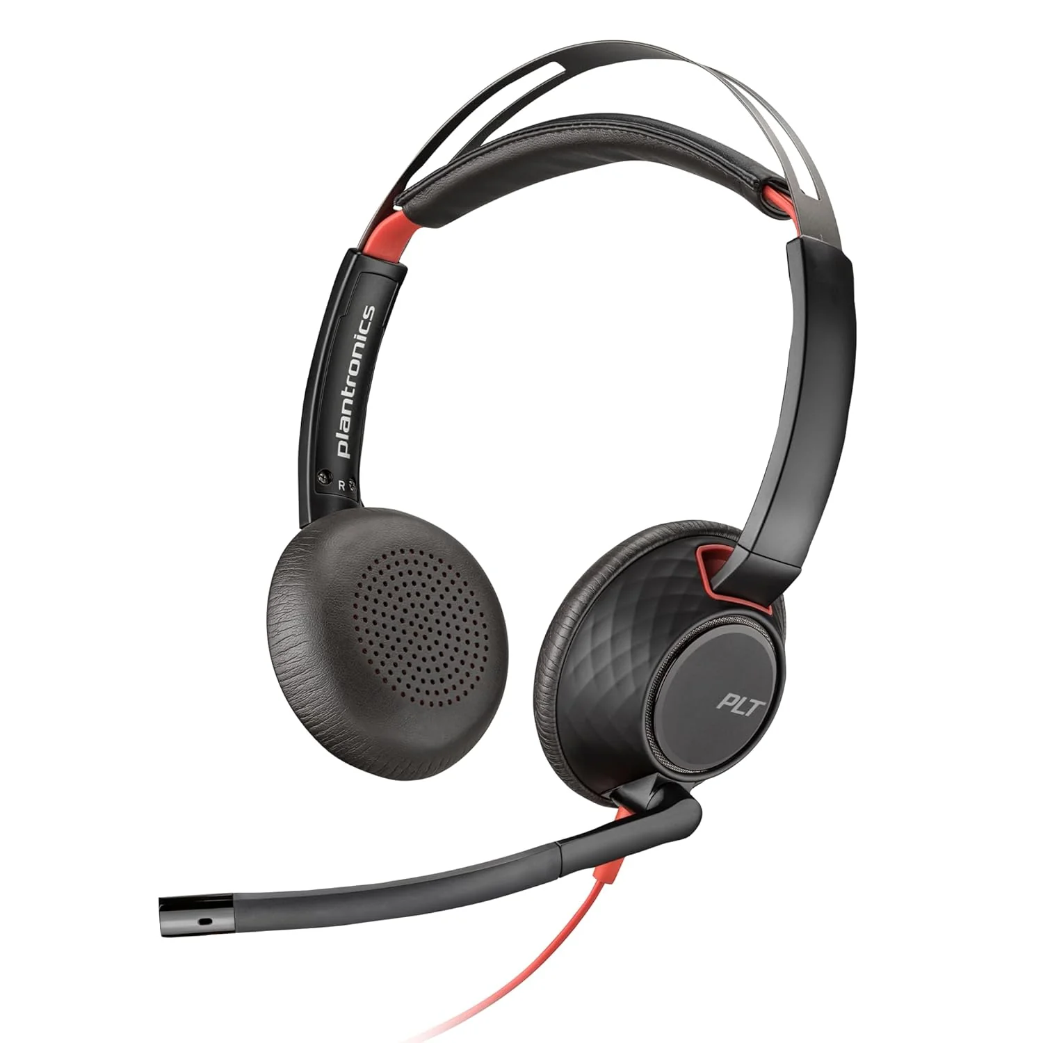 Poly (Plantronics) Blackwire 5220 Stereo Headset, Over-Ear w/Noise-canceling mic, 164g, Connect to Mobile/Tablet via 3.5 mm and PC via USB-C/A, Dynamic EQ, Hi-Fi Stereo, Black, 7S4B3AA