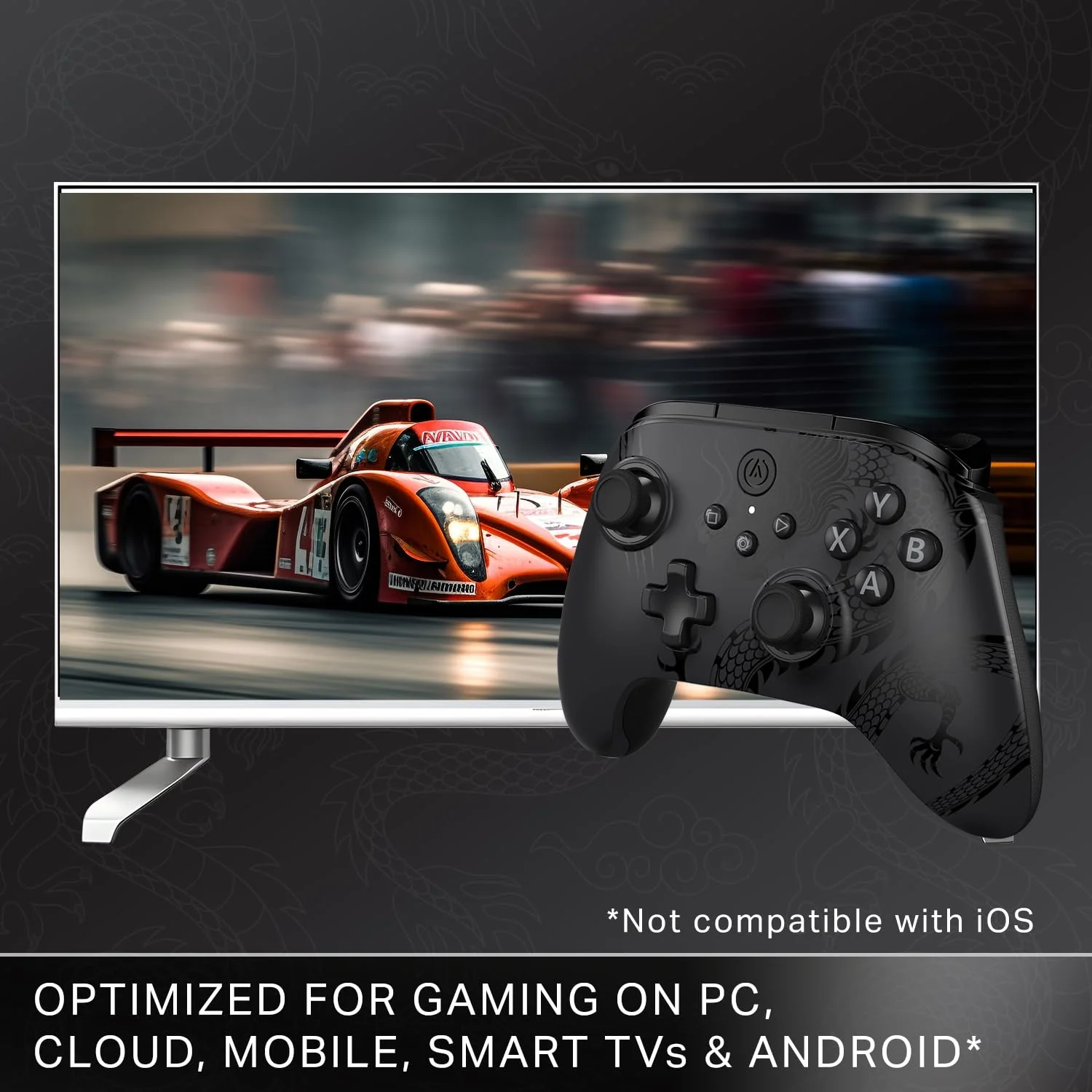 PowerA Battle Dragon™ Advanced Wireless Controller for PC & Cloud Gaming: Magnetic Hall Effect, Asymmetric Rumble Motors, 30h Playtime (Not for iOS) - Image 12