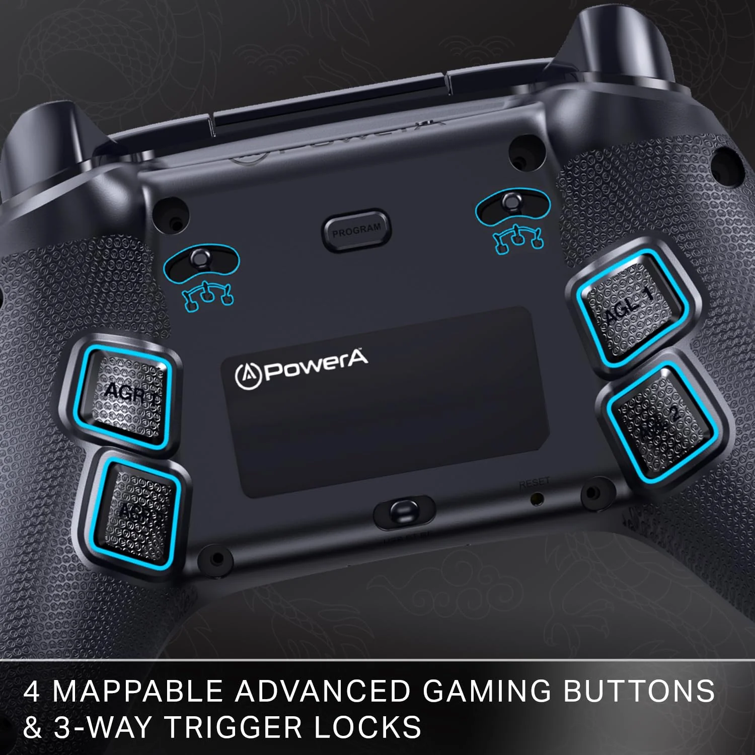 PowerA Battle Dragon™ Advanced Wireless Controller for PC & Cloud Gaming: Magnetic Hall Effect, Asymmetric Rumble Motors, 30h Playtime (Not for iOS) - Image 9