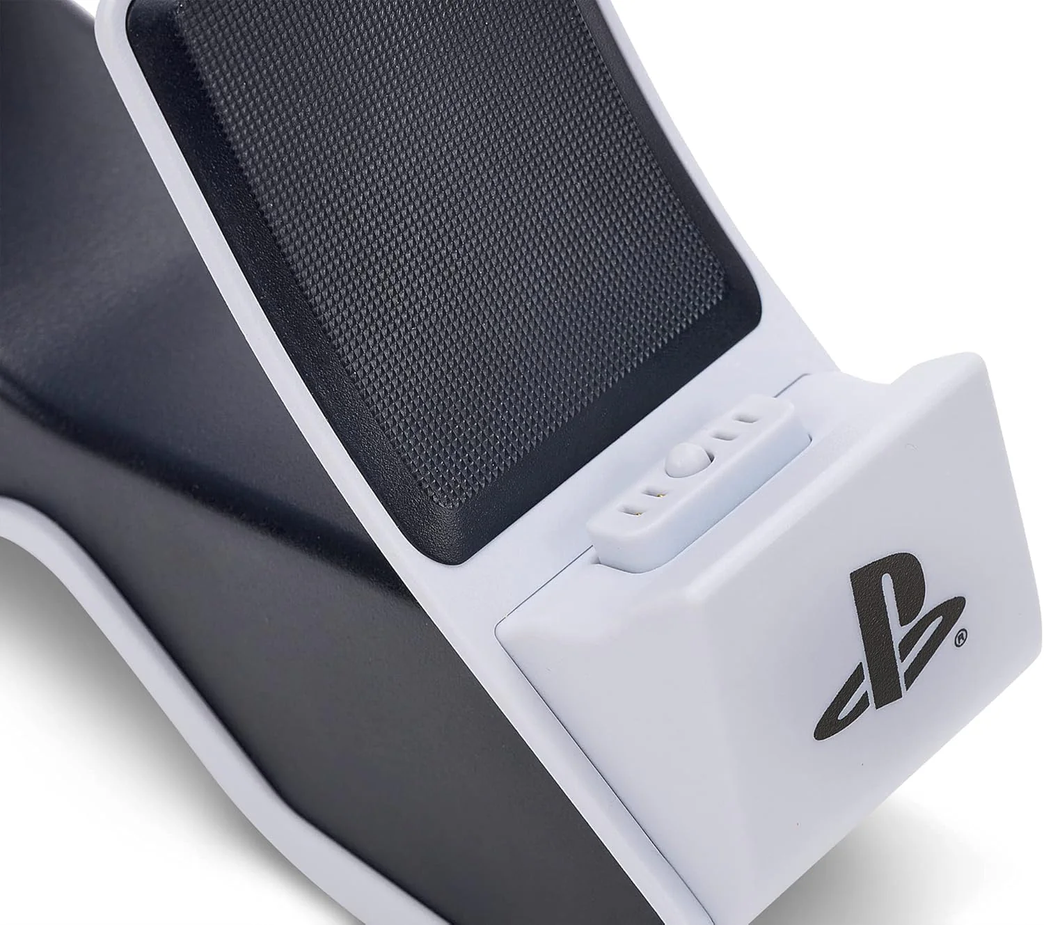 PowerA Twin Charging Station For PS5 Dualsense & Dualsense Edge Wireless Controllers,AC Adaptor Included,With LED Indicator,Vertical Dual Controller Fast Charging Dock (Officially Licensed),White - Image 5