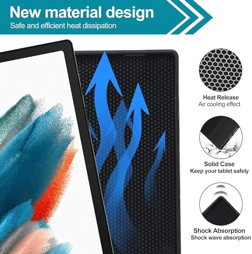 ProElite TouchPad Keyboard case for Redmi Pad Pro 12.1 inch, Magnetic Detachable Wireless Bluetooth TouchPad Keyboard Built-in 7-Colors Backlit, Black - Image 4