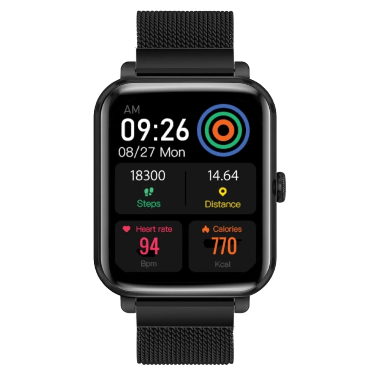 Promate ProWatch-M18 Fitness Smart Watch, 1.78� AMOLED Display, 240+ Media Storage, Bluetooth Calling, IP68 Water Resistance | 20 Days Battery Life, 37 Sports Modes, Real-time HR Tracking (Black) - Image 4