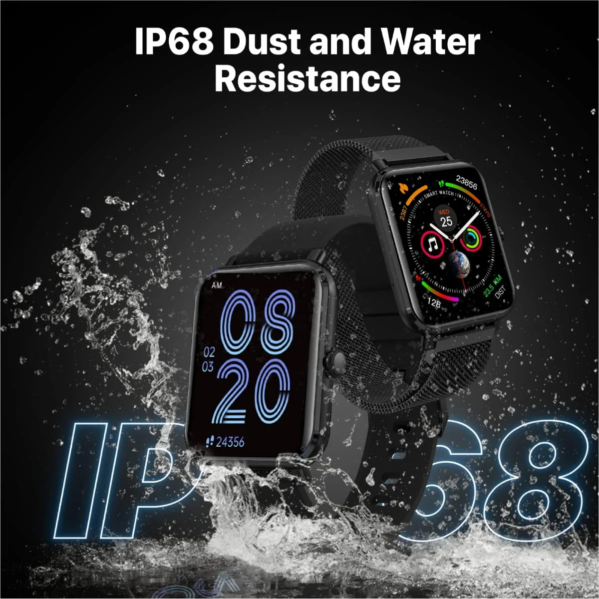 Promate ProWatch-M18 Fitness Smart Watch, 1.78� AMOLED Display, 240+ Media Storage, Bluetooth Calling, IP68 Water Resistance | 20 Days Battery Life, 37 Sports Modes, Real-time HR Tracking (Black) - Image 7