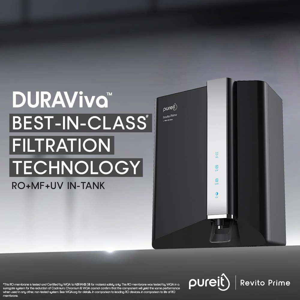 Pureit Revito Prime RO+MF+Mineral+UV in-Tank | 7 stage | 8L Capacity | Upto 70% Water Saving - Image 2