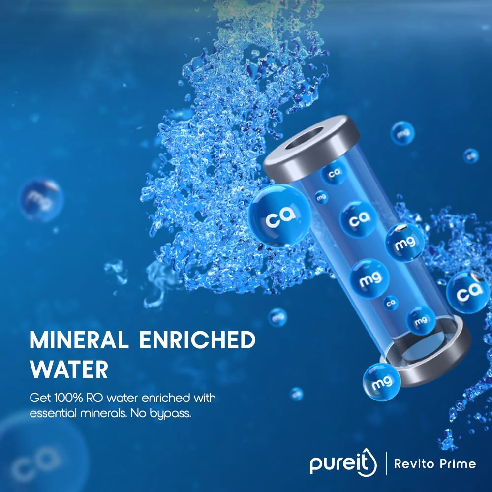 Pureit Revito Prime RO+MF+Mineral+UV in-Tank | 7 stage | 8L Capacity | Upto 70% Water Saving - Image 4