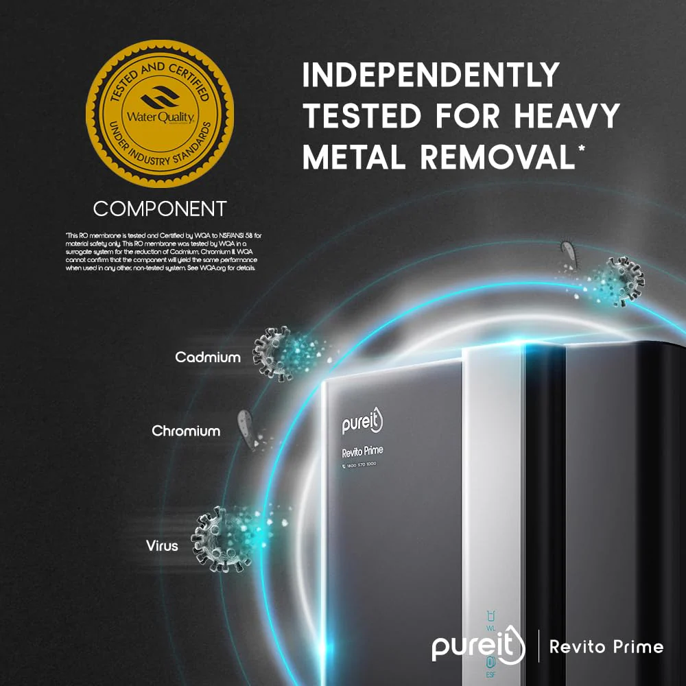 Pureit Revito Prime RO+MF+Mineral+UV in-Tank | 7 stage | 8L Capacity | Upto 70% Water Saving - Image 6