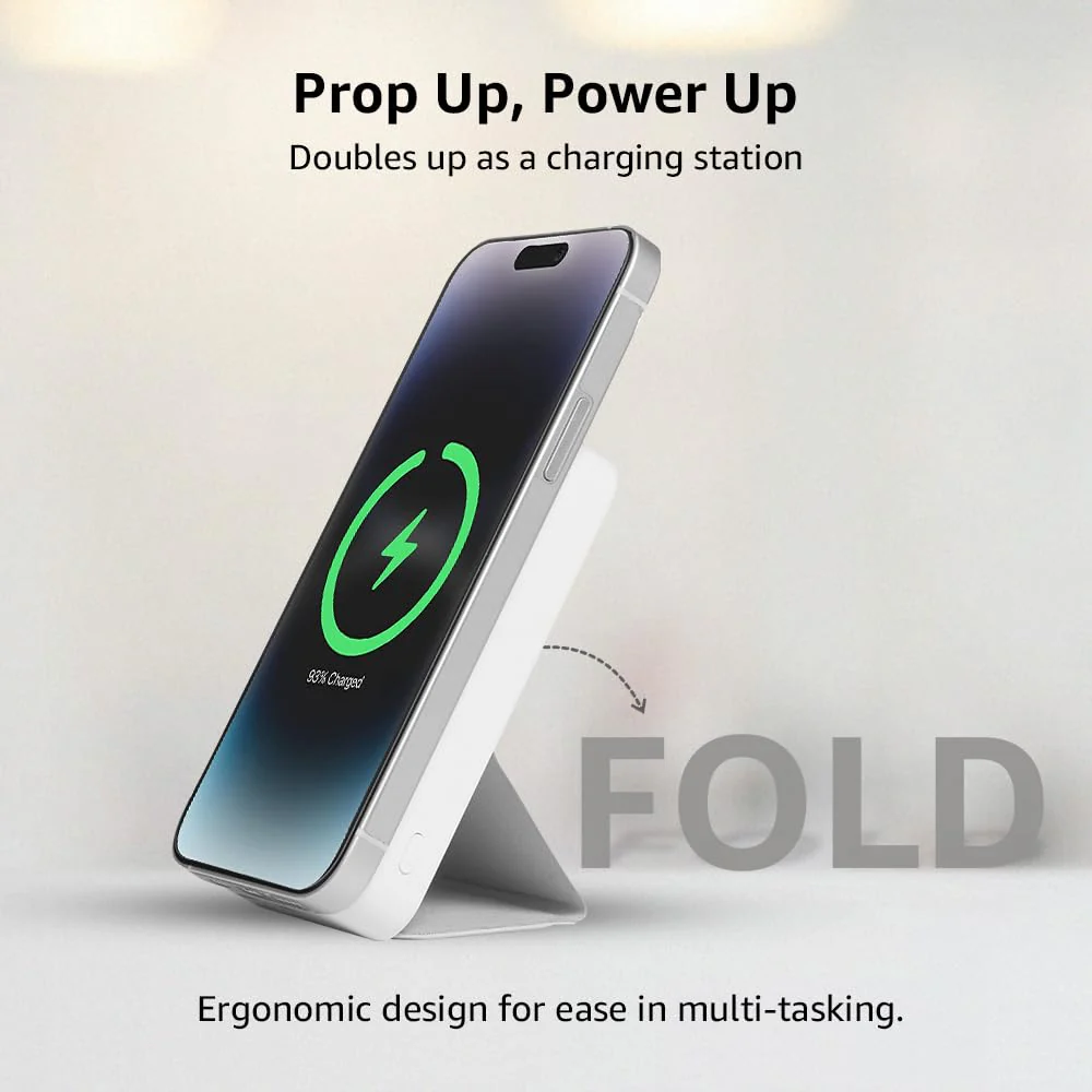 Qubo MagZap X5 Power Bank from Hero Group Magnetic Magsafe Wireless Power Bank, 15W Wireless/20W Wired Output, USB Type C, Supports iPhone 12 & Above - Image 4