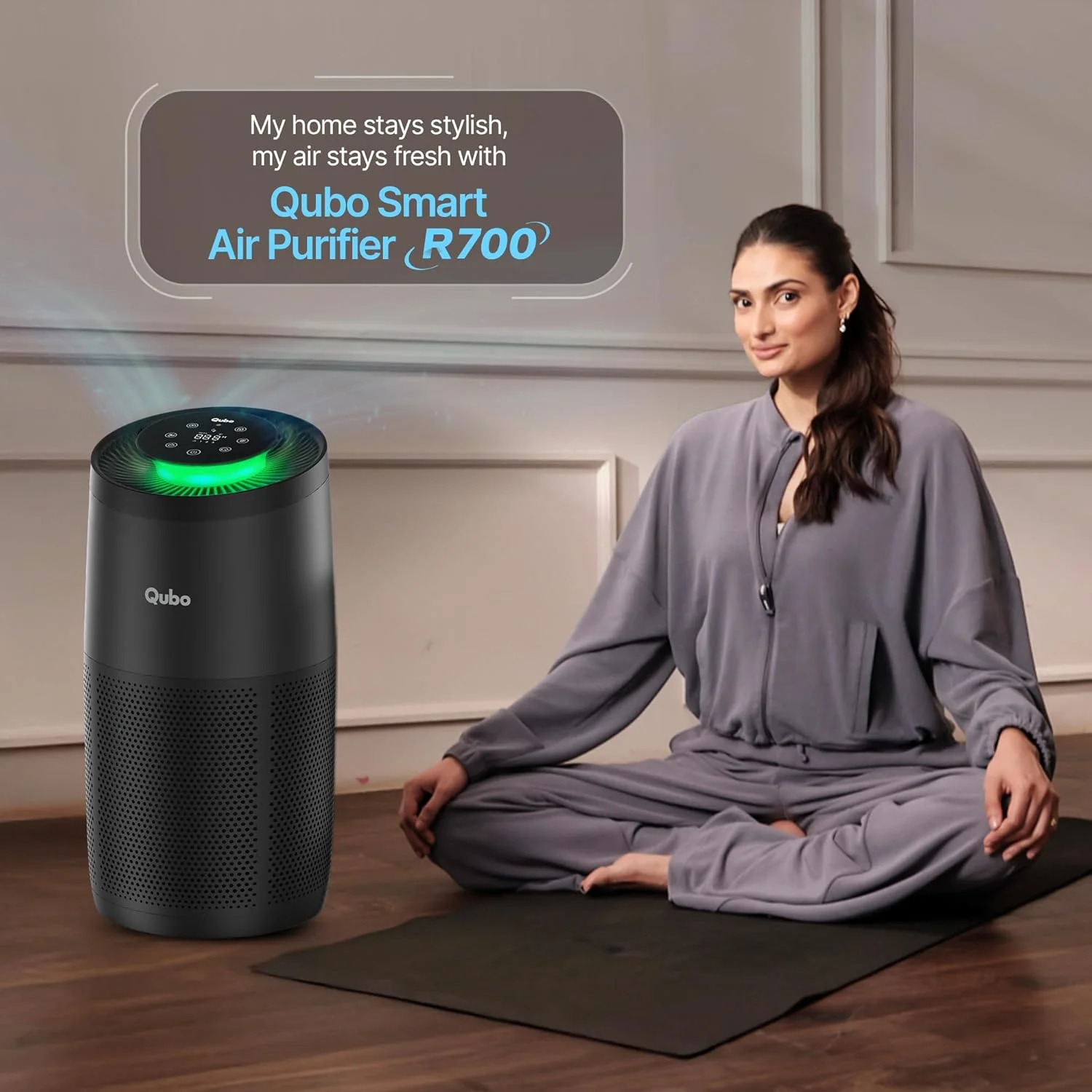Qubo Smart Air Purifier R700 for Home by Hero Group | 700 Sq Ft | 99.99% Allergen Removal | HEPA H13 | 9000 Hrs Filter Life | App & Voice Control | Energy Saving | Ultra-Quiet BLDC Motor - Image 3