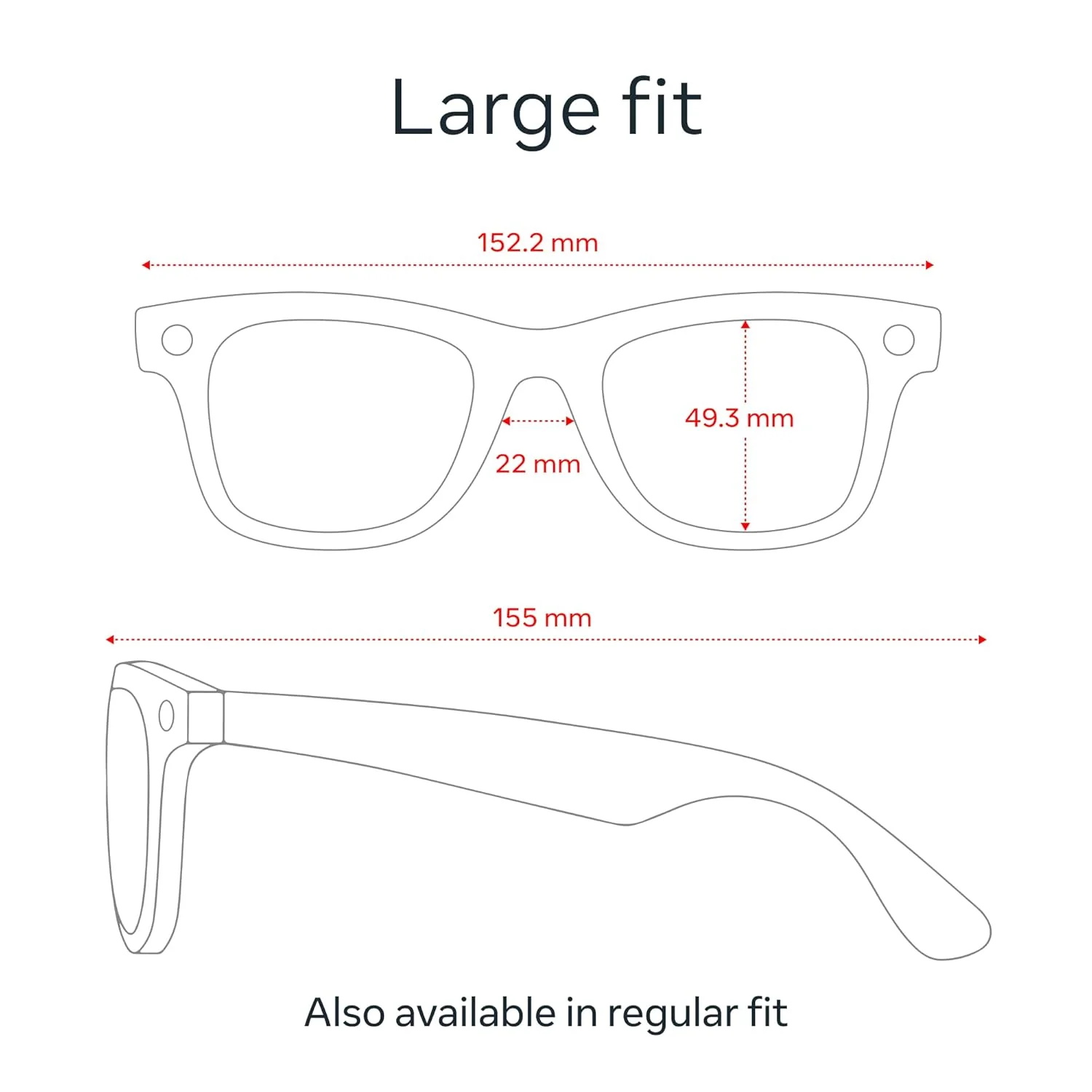 Ray-Ban | Meta Wayfarer (Gen 1) Large - Matte Black, Polarised Gradient Graphite Lenses - Image 7