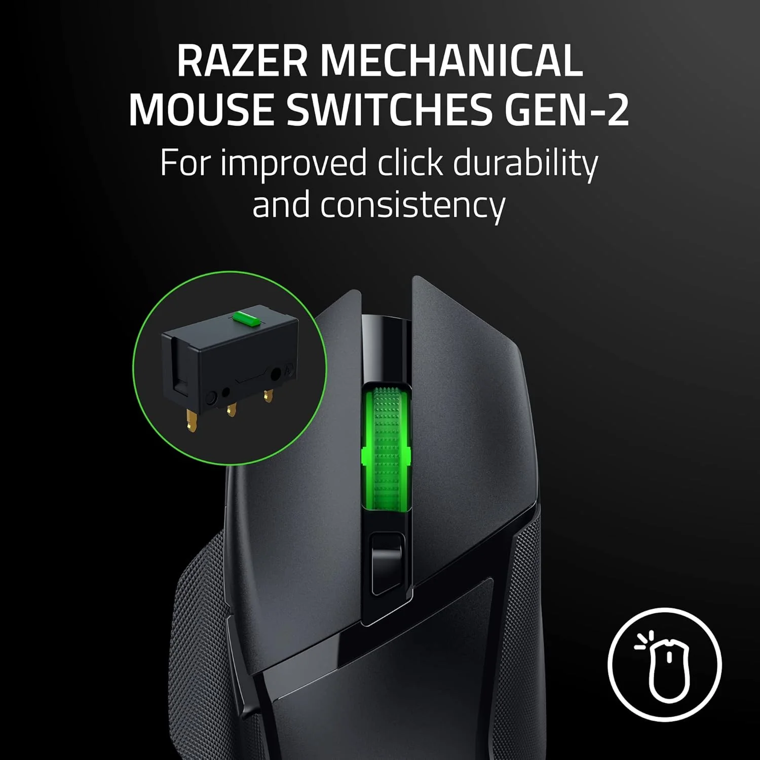 Razer Basilisk V3 X HyperSpeed Wireless Gaming Mouse: Bluetooth & HyperSpeed Wireless Compatible | 7 Programmable Buttons | 18000 DPI Optical Sensor - Matte Black - RZ01-04870100-R3A1 - Image 6