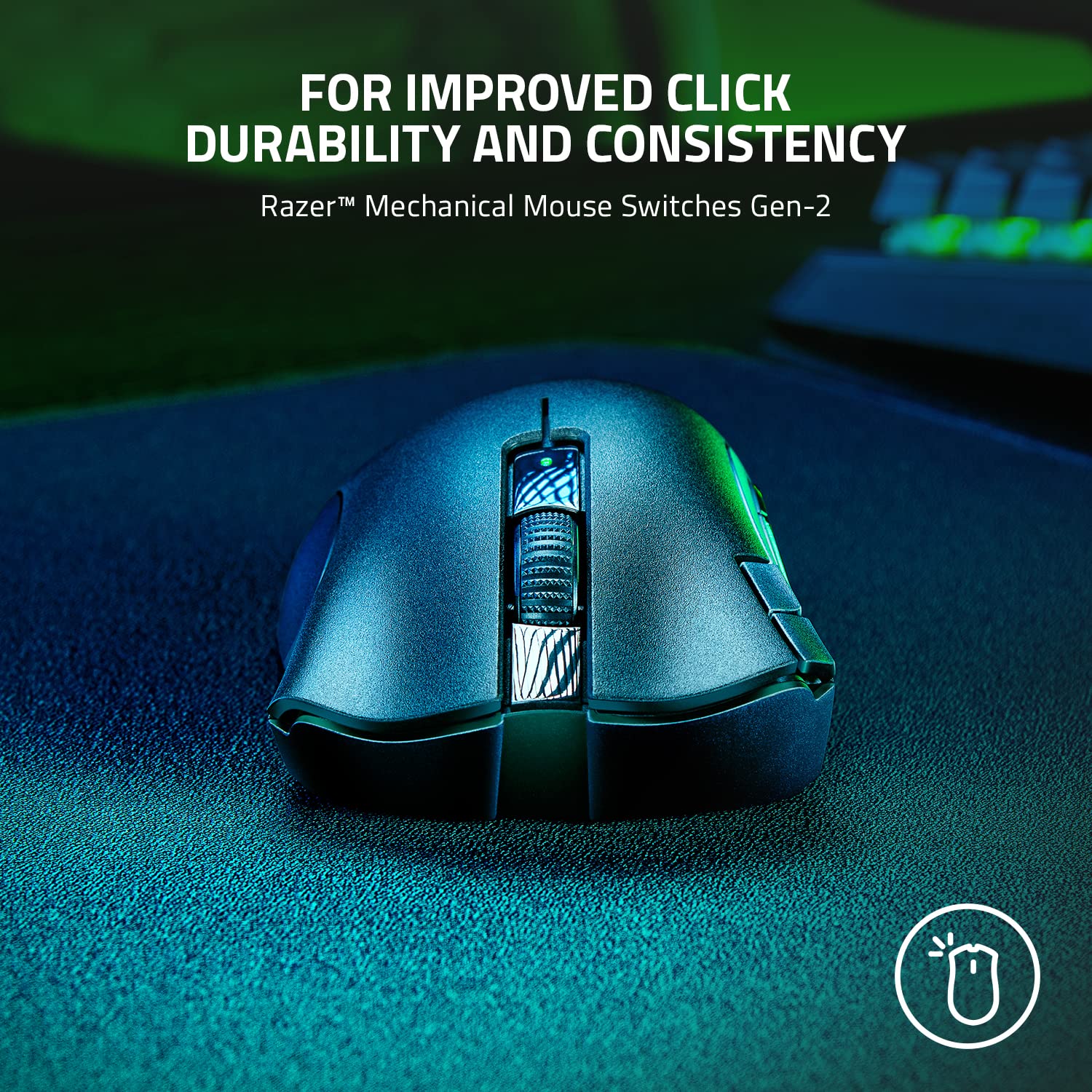 Razer Bluetooth DeathAdder V2 X Hyper Speed: Award-Winning Ergonomic Design with 16000 DPI - Ultra-Fast Hyper Speed Wireless Ergonomic Gaming Mouse - 235hr Battery Life - RZ01-04130100-R3A1, Black - Image 6